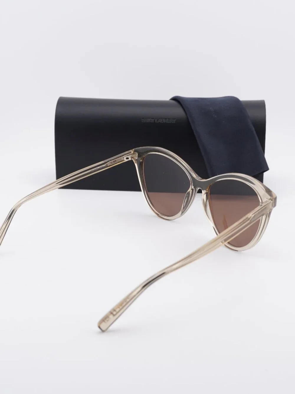 Saint Laurent SL456 004 Cat Eye Sunglasses - Yellow / Brown